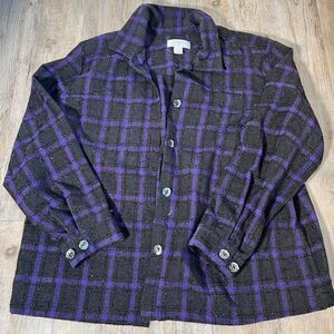 Jacket Halloween Vintage Women's XL Purple Black Tinsel Christopher and Banks